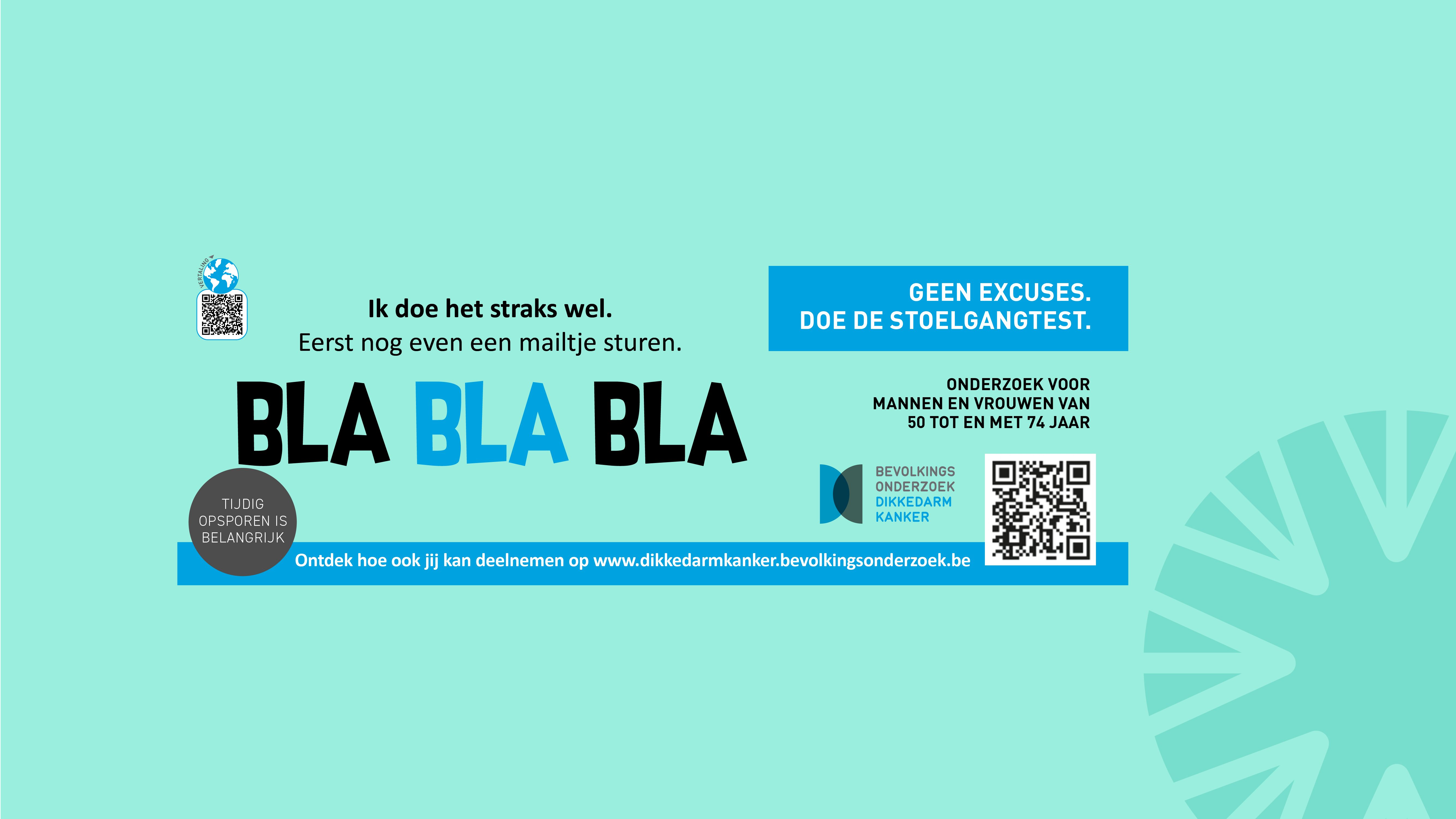 Digitaal materiaal: e-mailbanner Dikkedarmkanker