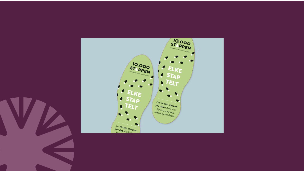 Voetzoolflyer: 10.000 Stappen
