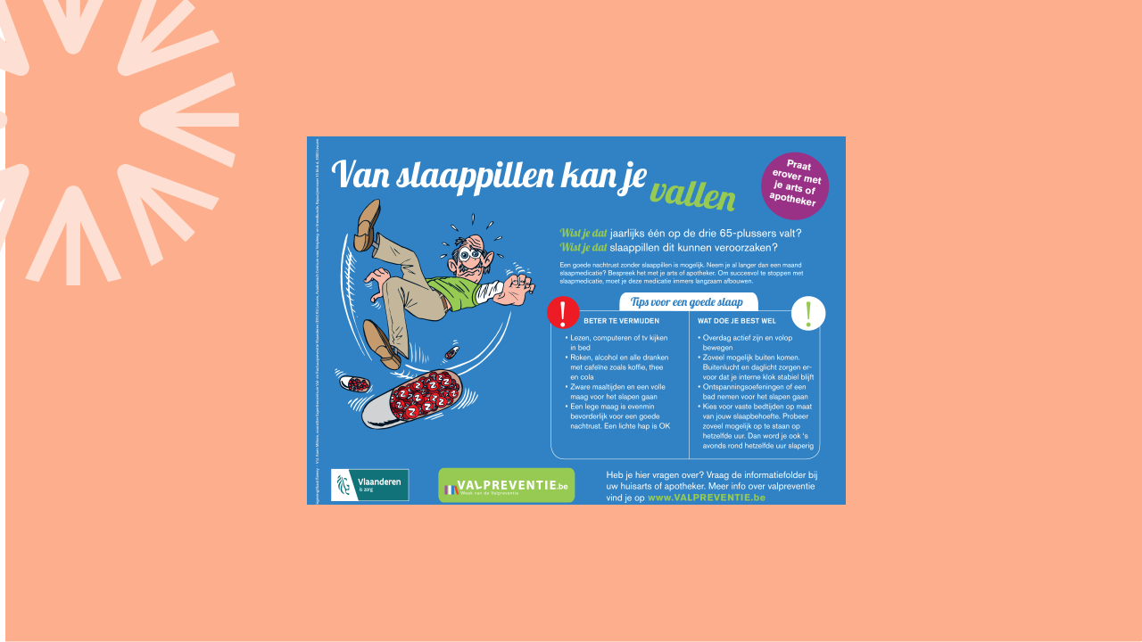 Placemat ‘Van slaappillen kan je vallen’