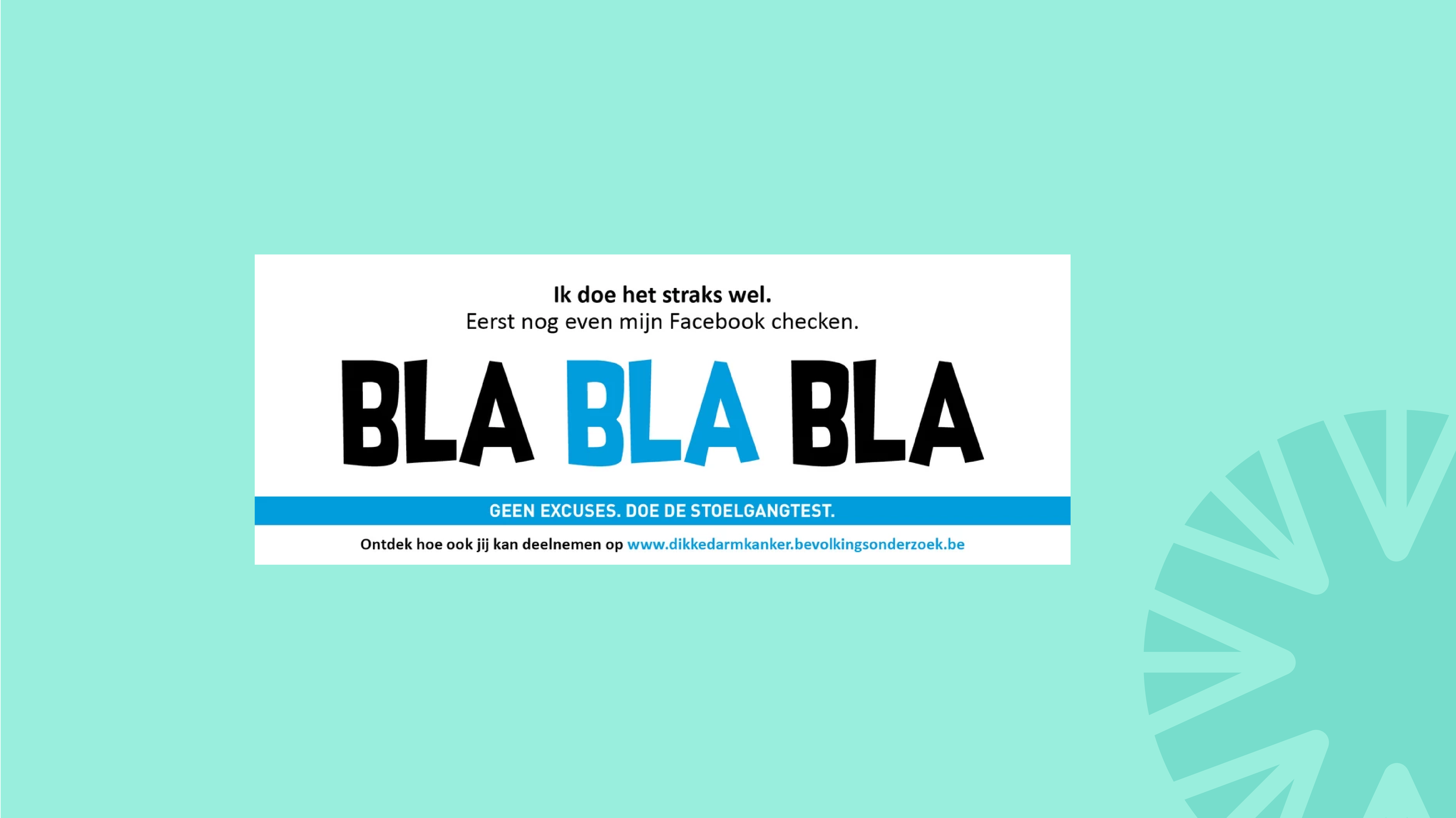 Digitaal materiaal: Facebookbanner Bevolkingsonderzoek Dikkedarmkankerer