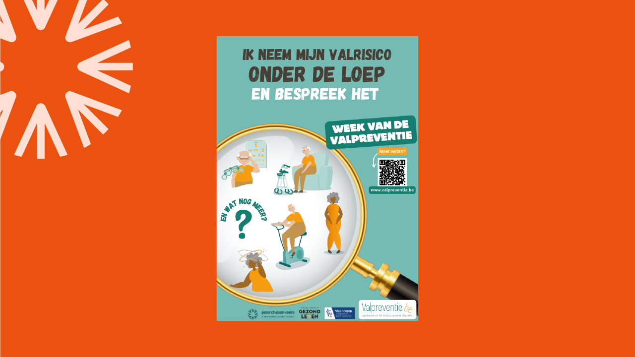 Affiche (Algemeen) 'Ik neem mijn valrisico onder de loep en bespreek het' (2026)