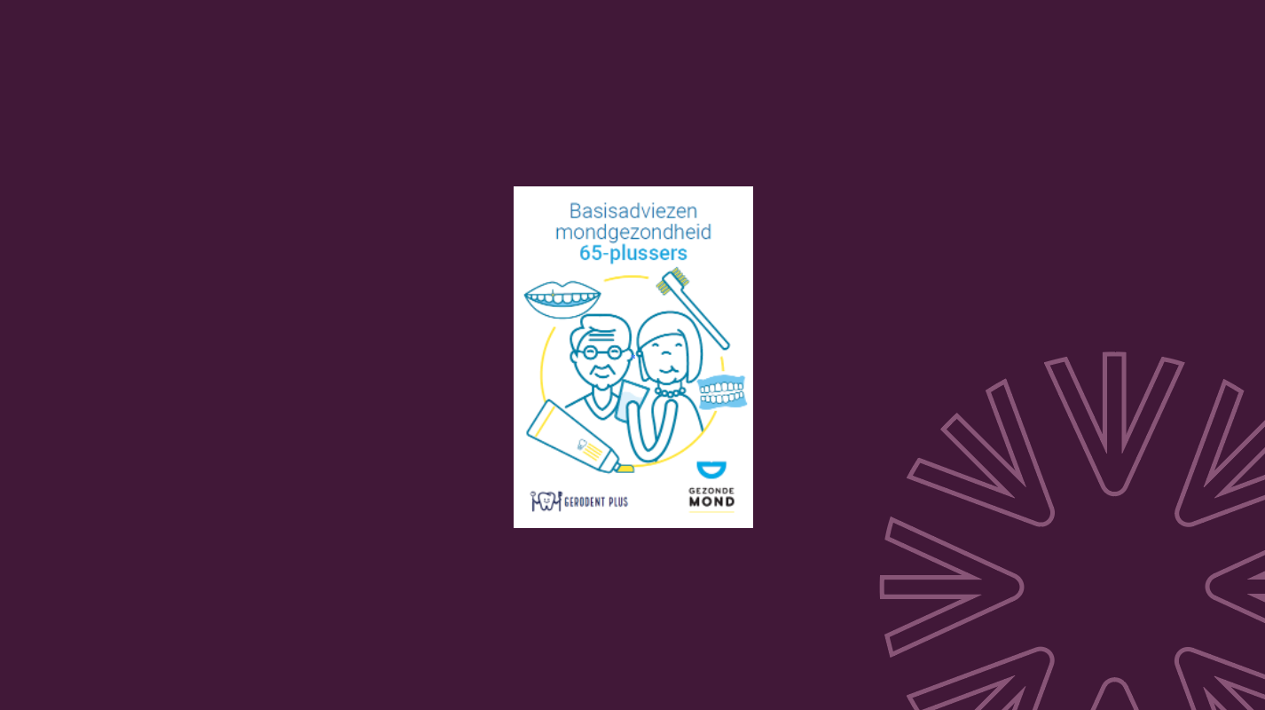 Folder 'Basisadvies mondgezondheid voor 65-plussers'