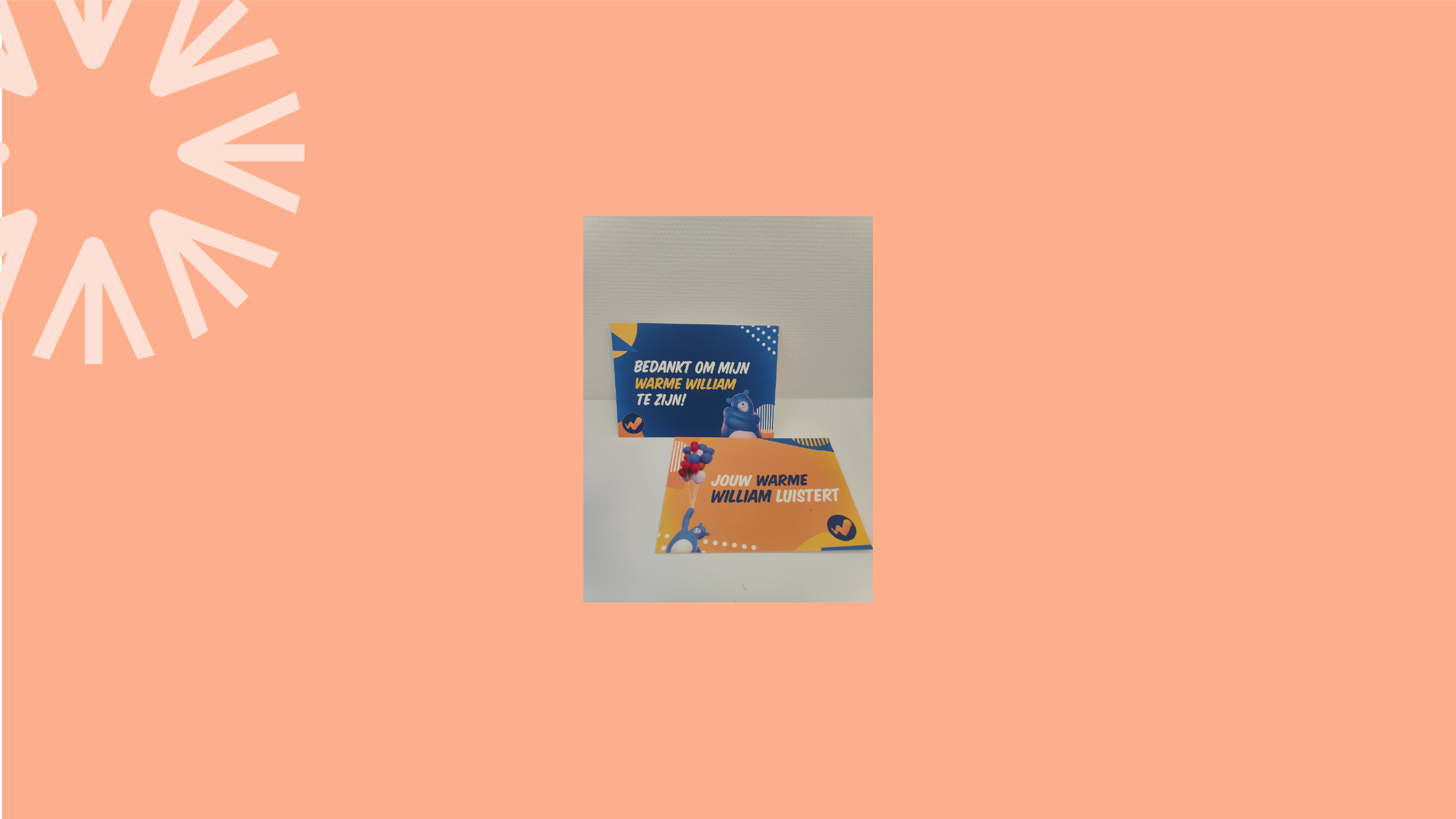 Postkaart 'Warme William'